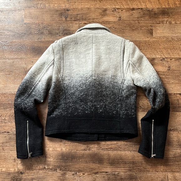 Women’s Ombré Wool Blend Moto Jacket - Picture 9 of 11